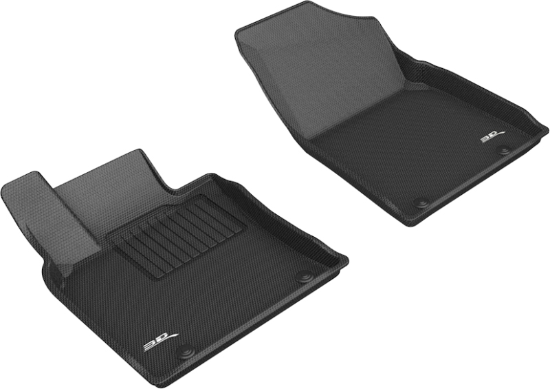 Lexus ES Floor Mats - Front - 3D MAXpider - Kagu - Black - `19-`20 Lexus ES Floor Mats - Front - 3D MAXpider - Kagu - Black - `19-`20